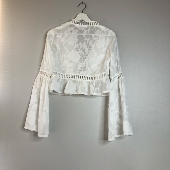 Missguided white ladder cutout top and short set - Picture 3 of 8